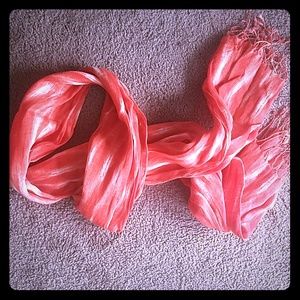 TALBOTS Linen Blend Scarf in Orange